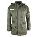 Original französische Armee Olive OD Jacke Müdigkeit Kampf Militär Kapuzenparka Satin