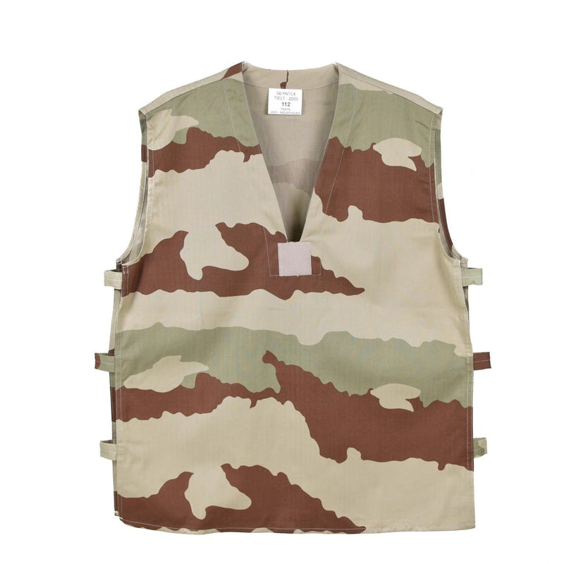 Original French army tactical GAO vest in F2 desert camouflage pattern for outdoor and military use