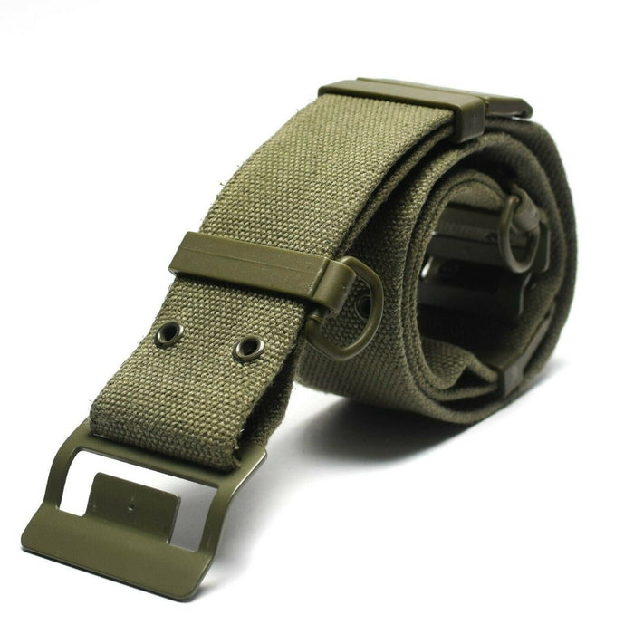 Original French army webbing belt Famas Olive OD web belt France Military NEW - GoMilitar