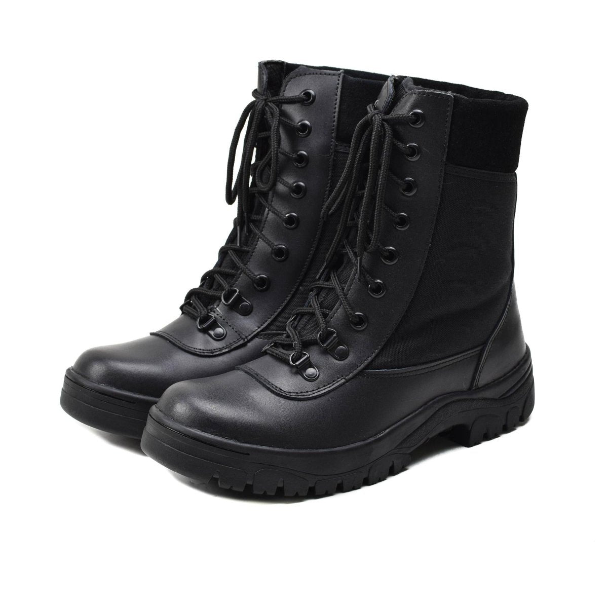 Original französische Militärstiefel aus schwarzem Leder, atmungsaktiv, leicht, Armee-Neu