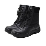 Original französische Militärstiefel aus schwarzem Leder, atmungsaktiv, leicht, Armee-Neu