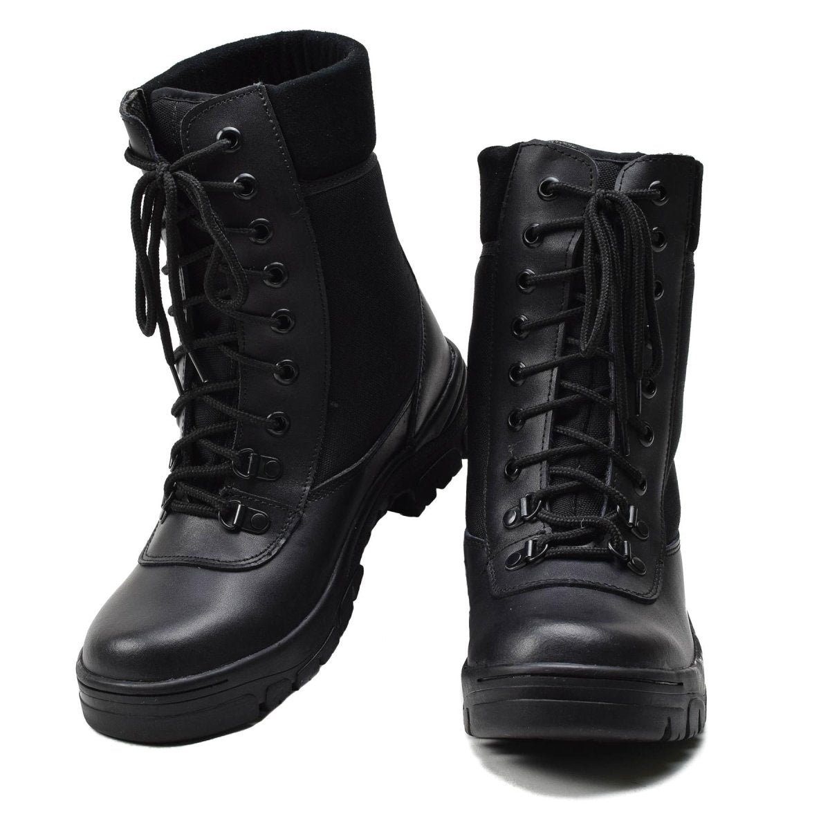 Original französische Militärstiefel aus schwarzem Leder, atmungsaktiv, leicht, Armee-Neu