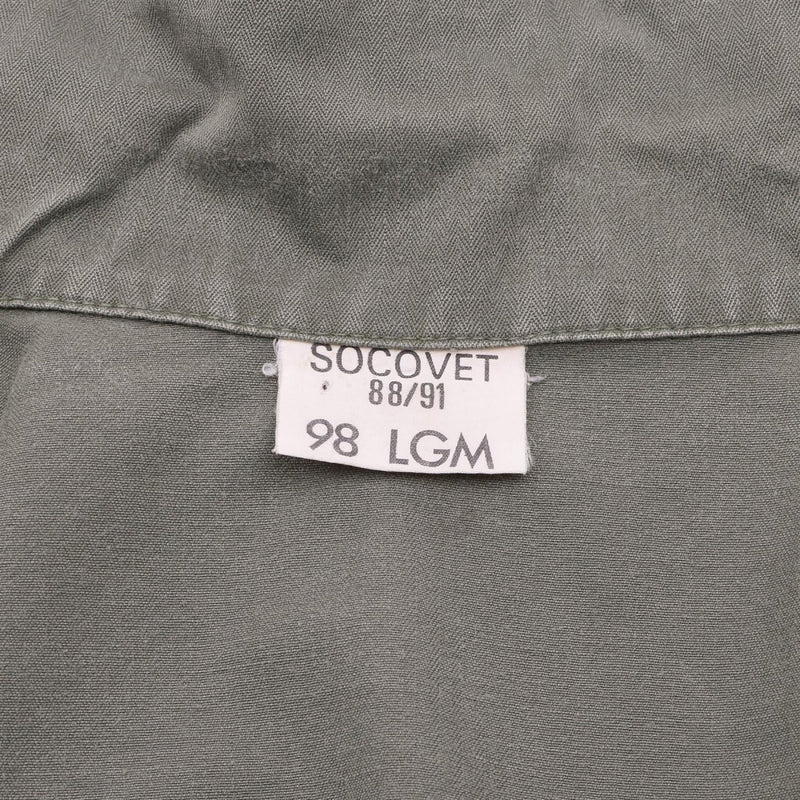 Original French Military Classic Jacket Large Front Pockets Solid Olive - GoMilitar