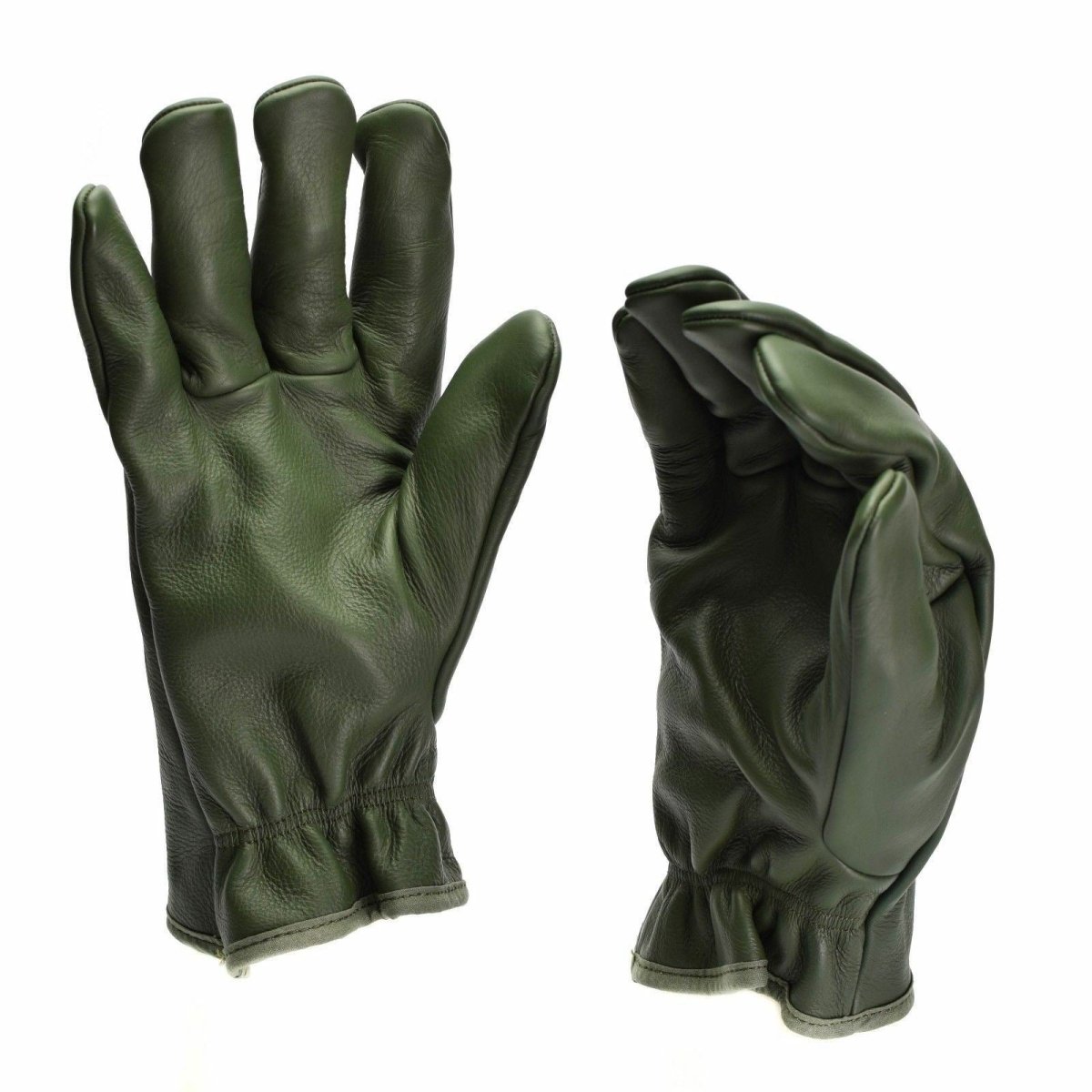 Militärische Lederhandschuhe Original French Combat Leather Olive