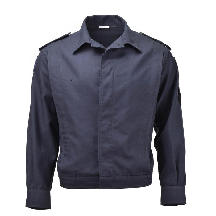Originale französische Militärjacke, Felduniform der Alpentruppen, Baumwolle, einfarbig, blau – GoMilitar