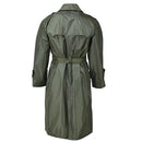 Original French military olive long rain coat all seasons waterproof belted NEW - GoMilitar