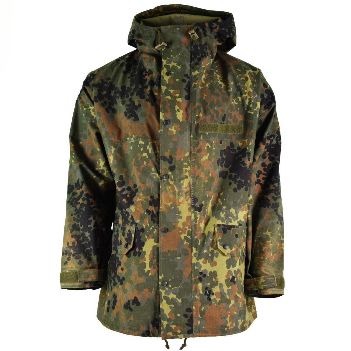 Original Bundeswehr Feldjacke GoreTex Flecktarn wasserdichter Regenparka NEU