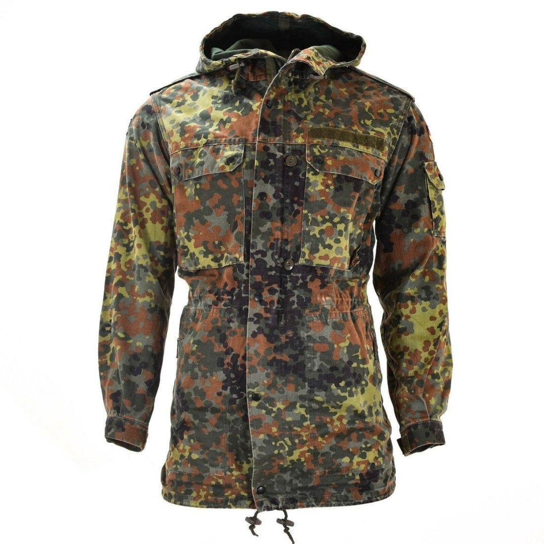 Original Bundeswehr Feldjacke Parka Militärausgabe Flecktarn Camouflage mit Futter
