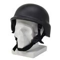 Originaler Kevlar-Kampfhelm der Bundeswehr, taktisch, verstellbarer Riemen, schwarz