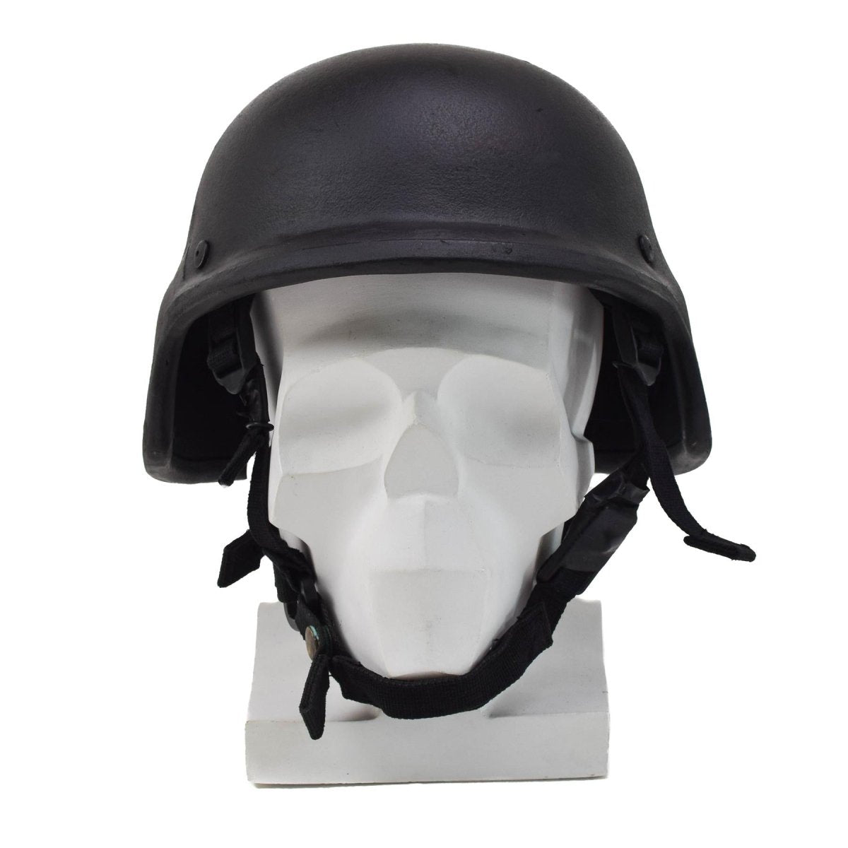 Originaler Kevlar-Kampfhelm der Bundeswehr, taktisch, verstellbarer Riemen, schwarz