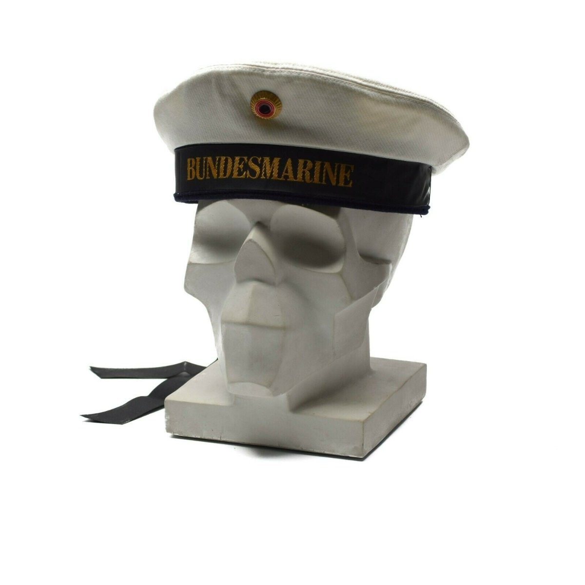 Original Bundeswehr-Marine-Marine-Mütze, Bundesmarine-Mütze, weiß