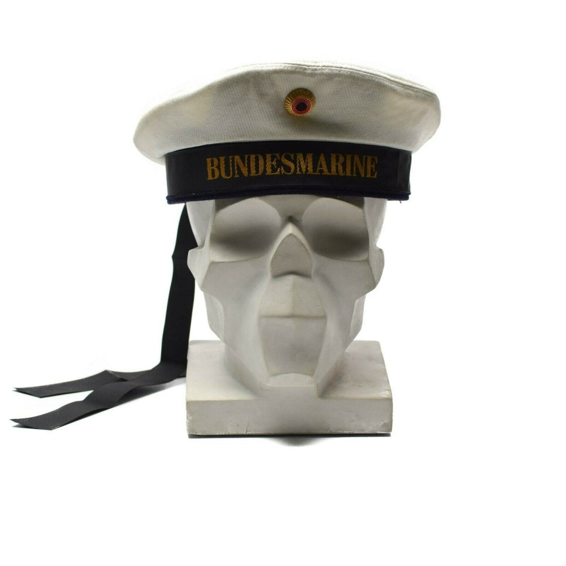 Original Bundeswehr-Marine-Marine-Mütze, Bundesmarine-Mütze, weiß