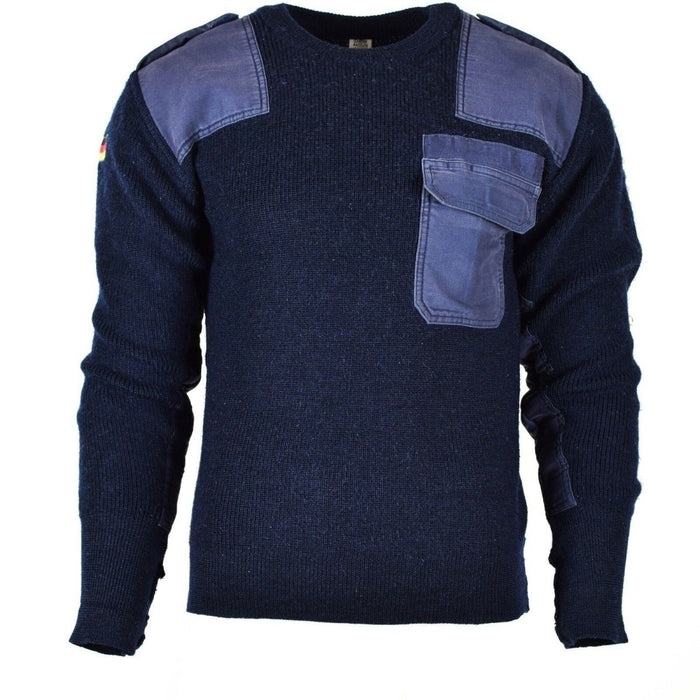 Original Bundeswehrpullover Commando Jumper Blauer Marinepullover Wolle Militär - GoMilitar