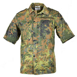 Original Bundeswehr Hemd mit Reißverschluss Flecktarn kurze Ärmel Kampf BW Armee Ausgabe
