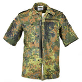 Original Bundeswehr Hemd mit Reißverschluss Flecktarn kurze Ärmel Kampf BW Armee Ausgabe