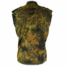 Back view of Original German Army vest in Flecktarn camo with durable material and tactical design