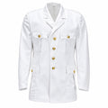 Original Bundeswehr-Anzugjacke, formeller Blazer, goldene Knöpfe, Weiß