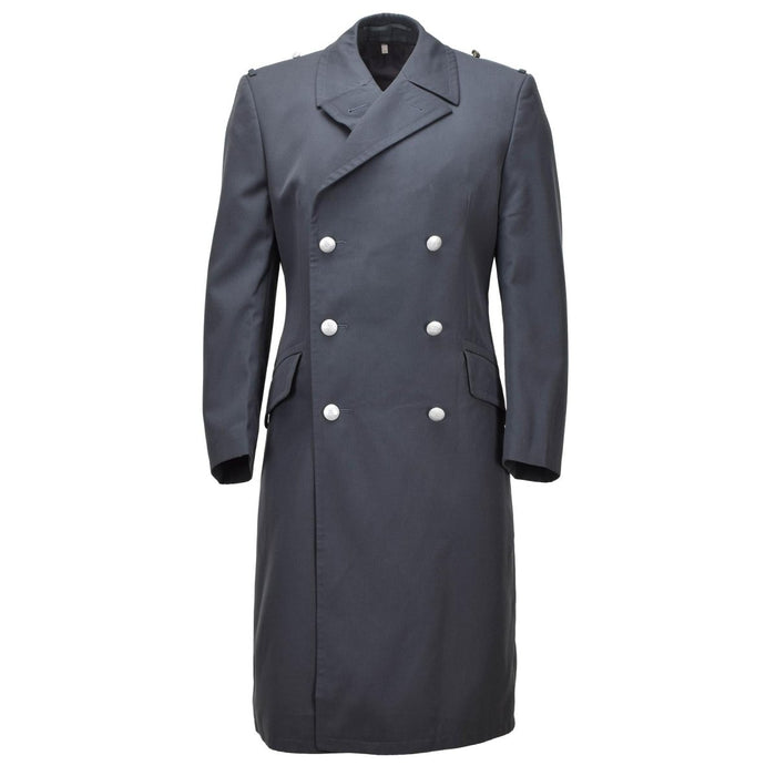 Original German Bundeswehr Military Double-Breasted Long Overcoat Gray - GoMilitar