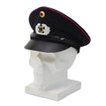 Original deutsche Feuerwehr Schirmmütze Kokarde BGS Abzeichen blau