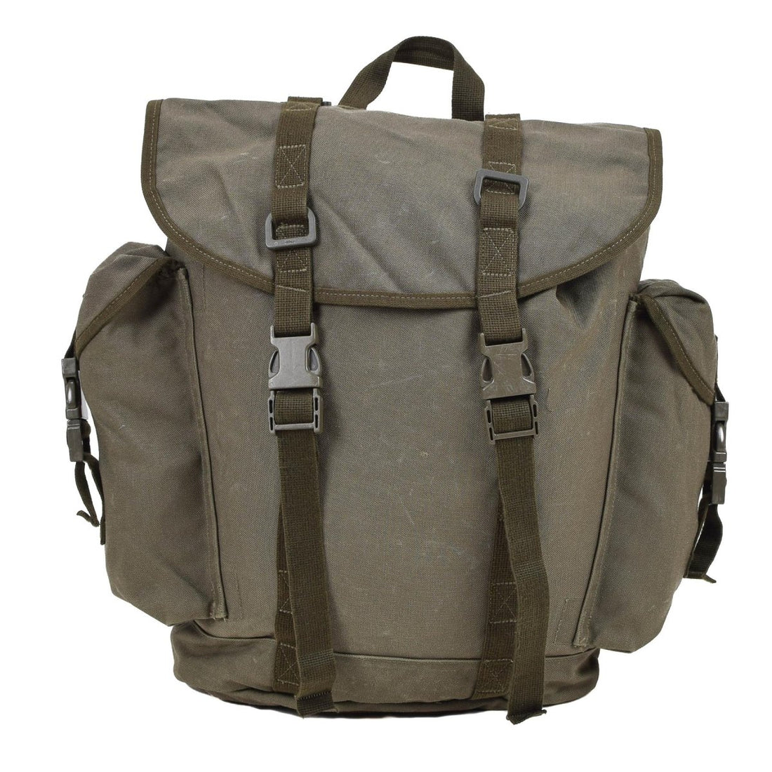 Original deutscher Militär-Bergrucksack, 35 l, langlebig, mehrere Taschen, Olivgrün