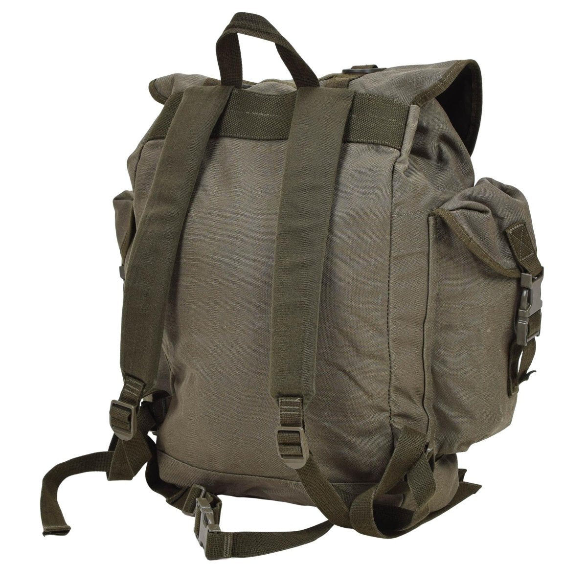 Original deutscher Militär-Bergrucksack, 35 l, langlebig, mehrere Taschen, Olivgrün