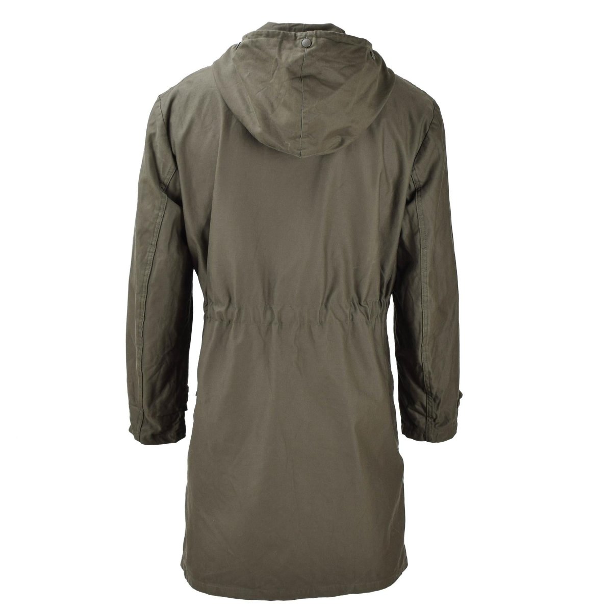 Original Deutsche Militär lange Parka Jacke oliv mit Kapuze Feldmantel Armee Outdoor