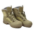 Original deutsche Militärstiefel, wasserdicht, khakifarbene Gummisohle, runde Sohle, NEU
