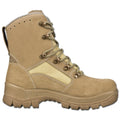 Original deutsche Militärstiefel, wasserdicht, khakifarbene Gummisohle, runde Sohle, NEU