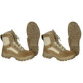 Original deutsche Militärstiefel, wasserdicht, khakifarbene Gummisohle, runde Sohle, NEU