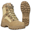 Original German military tactical khaki boots with waterproof rubber soles and durable lace closure design