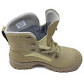 Original deutsche Militärstiefel, wasserdicht, khakifarbene Gummisohle, runde Sohle, NEU