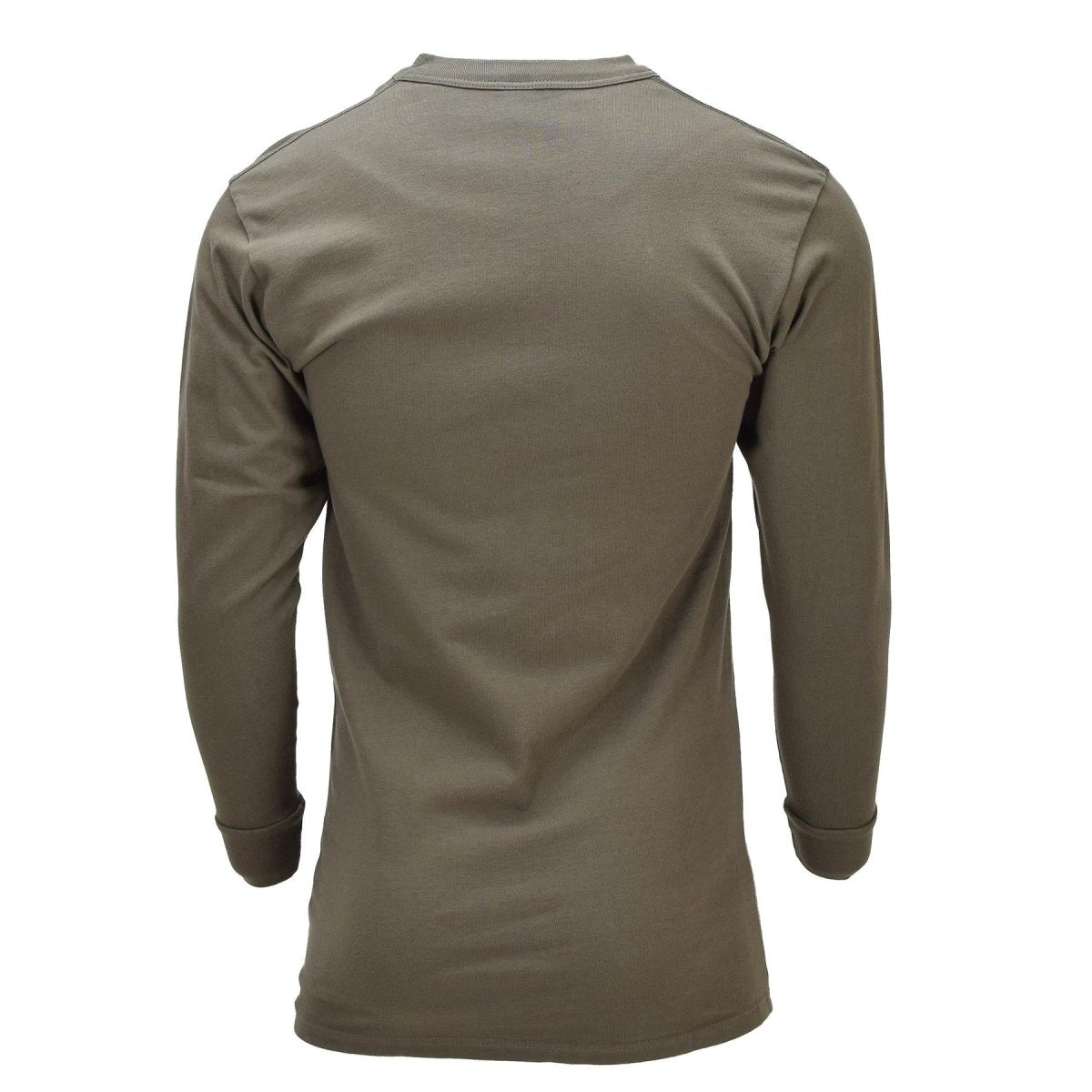 Original deutsches Militär-Thermo-Unterhemd, atmungsaktiv, langärmelig, Oliv