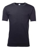 Originales deutsches Militär-Unterhemd mit kurzen Ärmeln, Army Issued Surplus Black, aus atmungsaktiver 100 % natürlicher Baumwolle für Komfort und Haltbarkeit