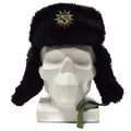 Original deutsche Polizei warme Wintermütze kaltes Wetter Kunstpelz Uschanka Abzeichen NEU