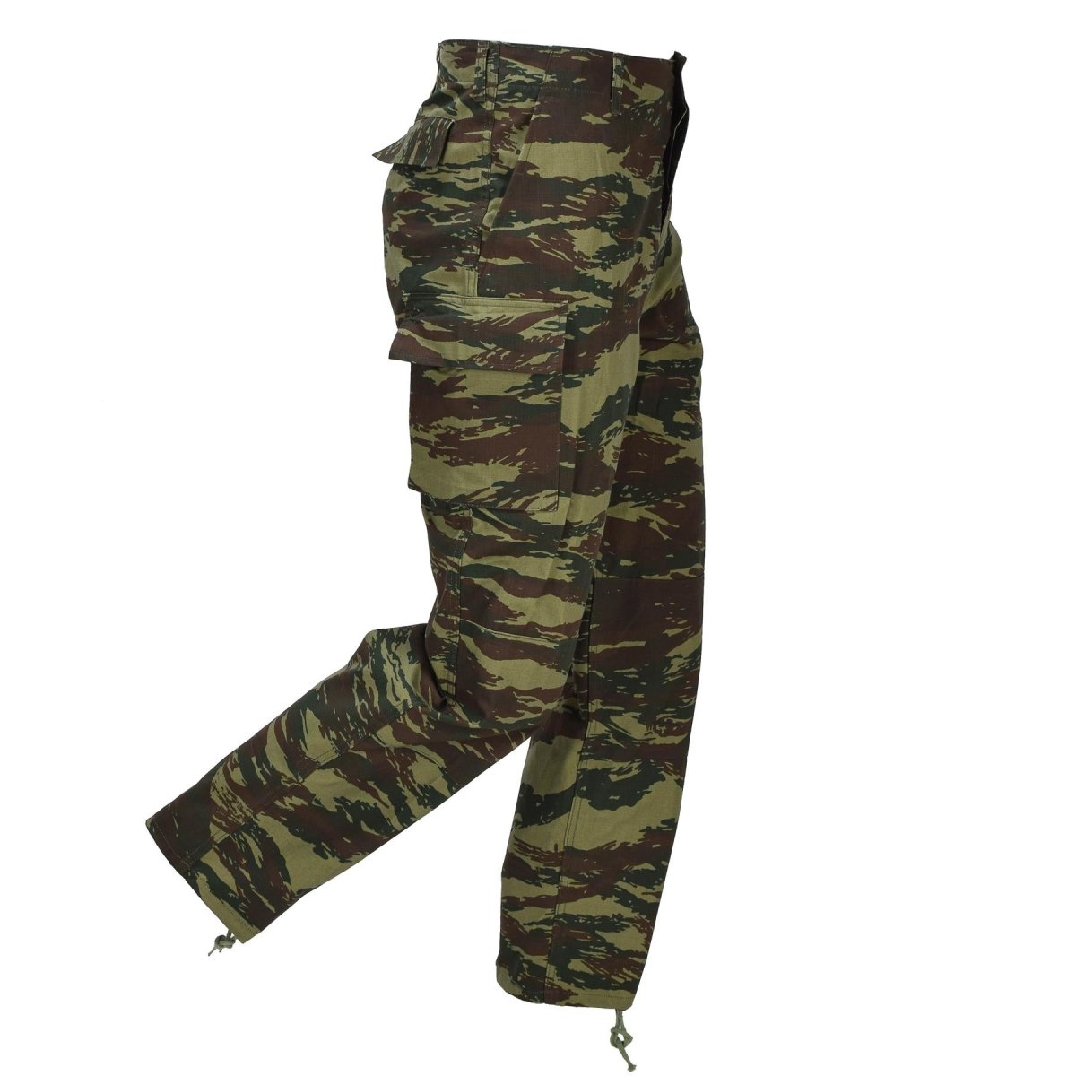 Original griechische Militär-BDU-Feldhose, Cargotaschen, Eidechsen-Tarnung