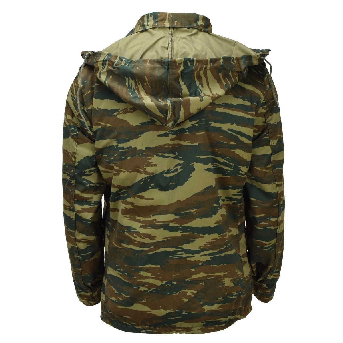 Original griechische Militär-Feldjacke M65 mit herausnehmbarem Innenfutter, Army Issue Lizard Camo