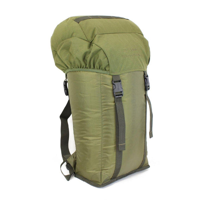 Original Holland Dutch Militär-Rucksack in Olivgrün mit Schultergurten und sicherem Schnallenverschluss für den Außenbereich