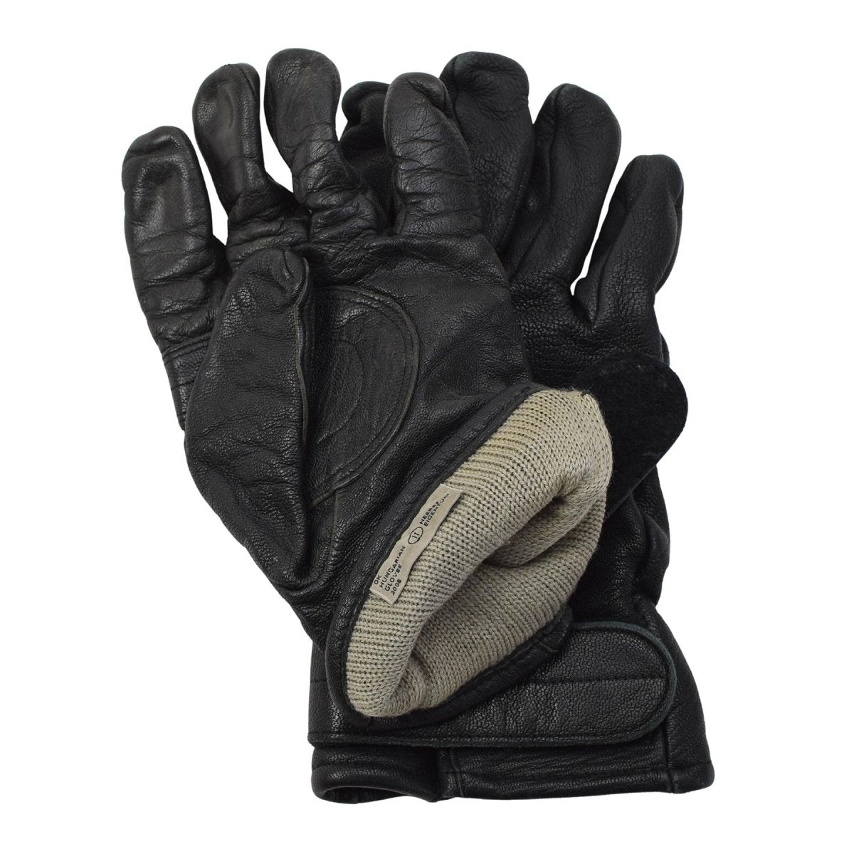 Original ungarische Armee Lederhandschuhe gefüttert Militär Winter Outdoor Schwarz