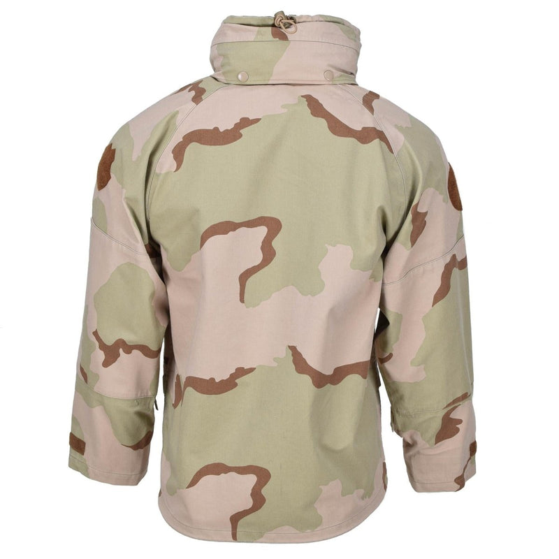 Original Hungarian Army rain jacket combat camouflage desert waterproof hooded - GoMilitar