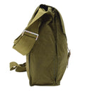 Original Hungarian military olive gas mask carrying bag leather strap vintage - GoMilitar