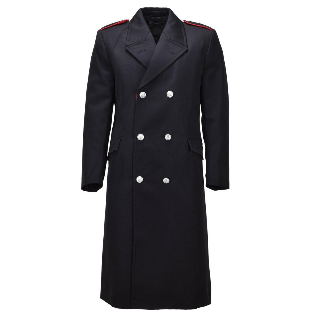 Originaler Wollmantel der Carabinieri der italienischen Armee, zweireihig, schwarz
