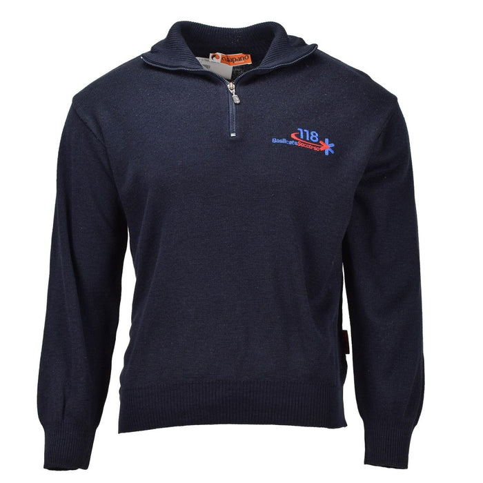 Original italienischer Notdienst-Pullover aus blauer Wolle – GoMilitar