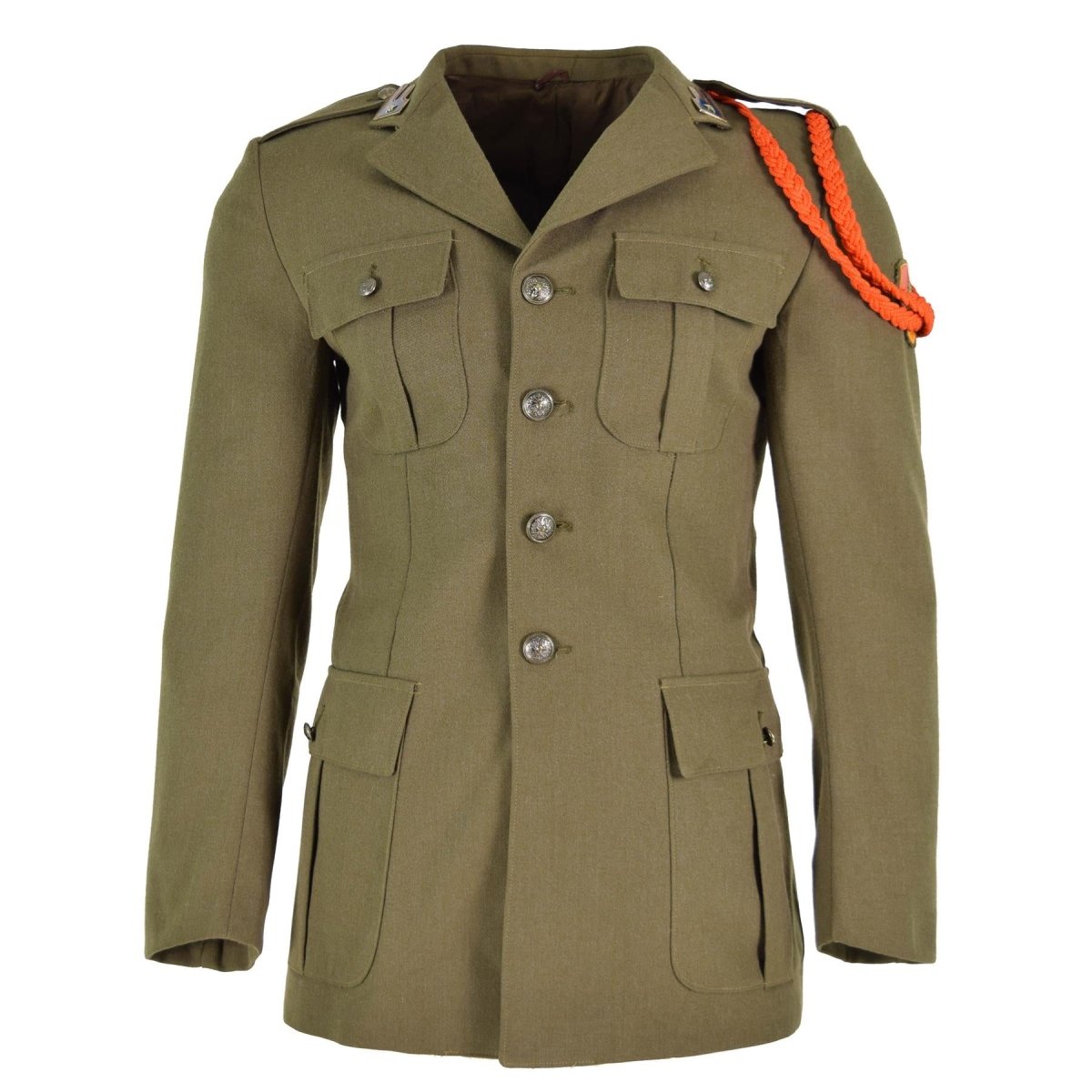 Original italienische Armeejacke braun Paradeuniform Kleid Wolle Militärausgabe