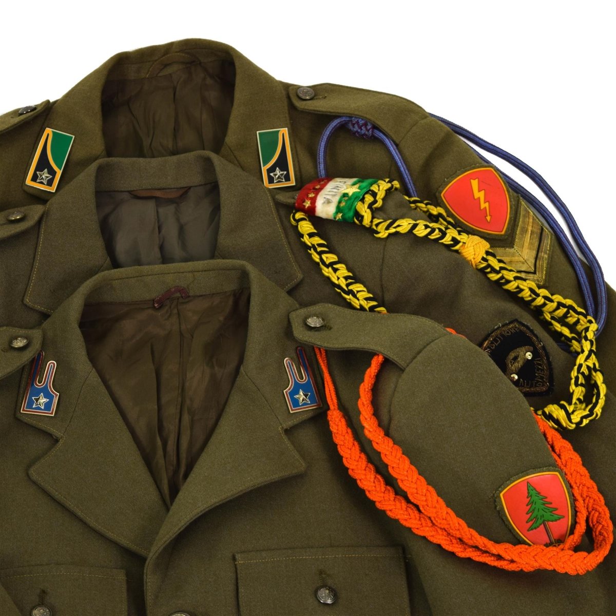 Original italienische Armeejacke braun Paradeuniform Kleid Wolle Militärausgabe
