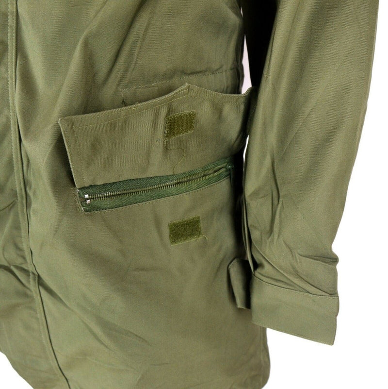 Original italienische Armee olivgrüner Parka Militärjacke BDU Überschussausgabe Mantel