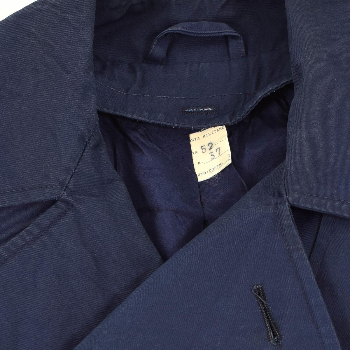 Original italienischer Armee-Trenchcoat, Khaki, Blau, einfarbig, Regenmantel, Militärausgabe