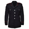 Original italienische Militär-Carabinieri-Jacke aus schwarzer Wolle mit roten Streifen NEU