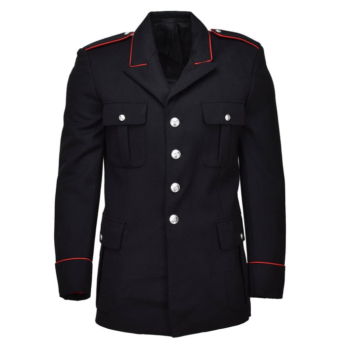 Original italienische Militär-Carabinieri-Formelle Jacke aus schwarzer Wolle mit roten Streifen NEU – GoMilitar