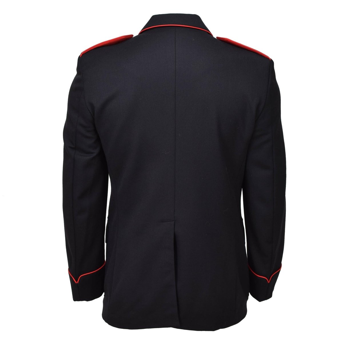 Original italienische Militär-Carabinieri-Jacke aus schwarzer Wolle mit roten Streifen NEU