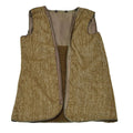 Original italienische Militärweste, Steppweste, braun, Kunstpelz, Vintage, warmes Khaki